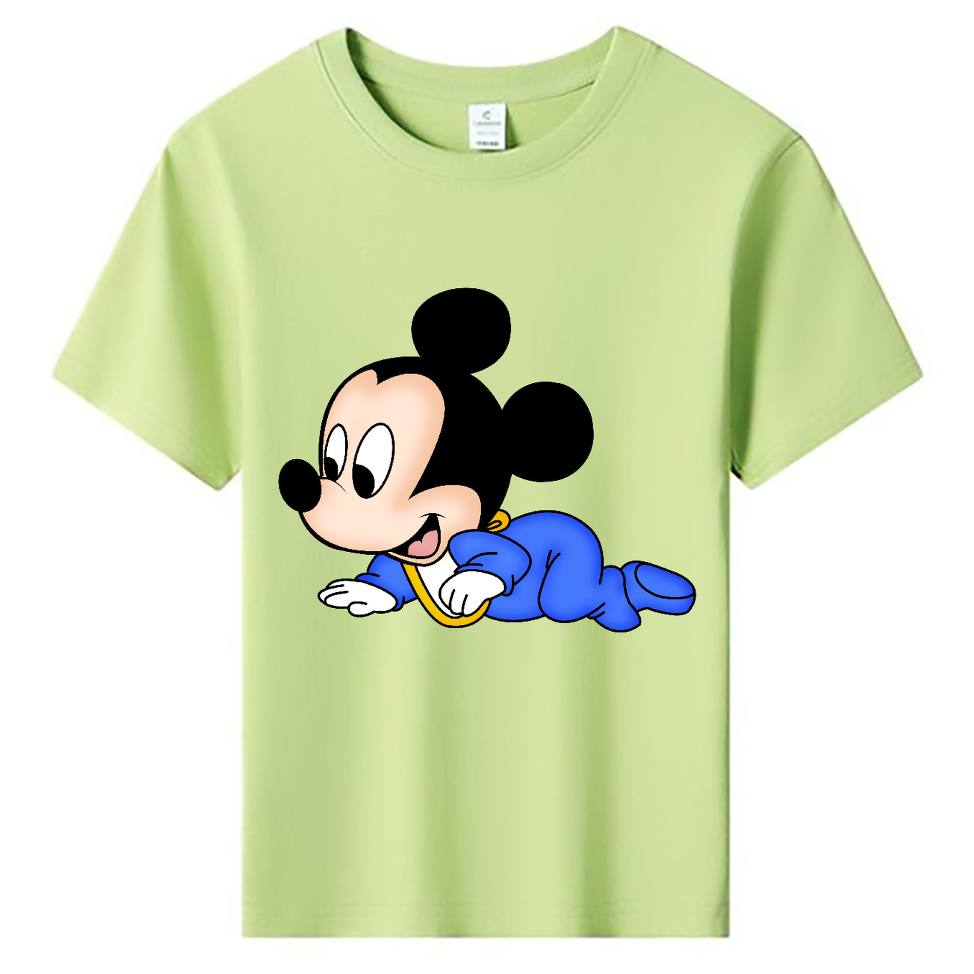 ミッキーマウス Mickey Mouse 綿100％キッズTシャツ（フロントプリント）